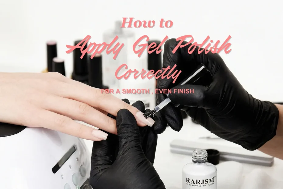 How should you apply gel color polish for a flawless finish
