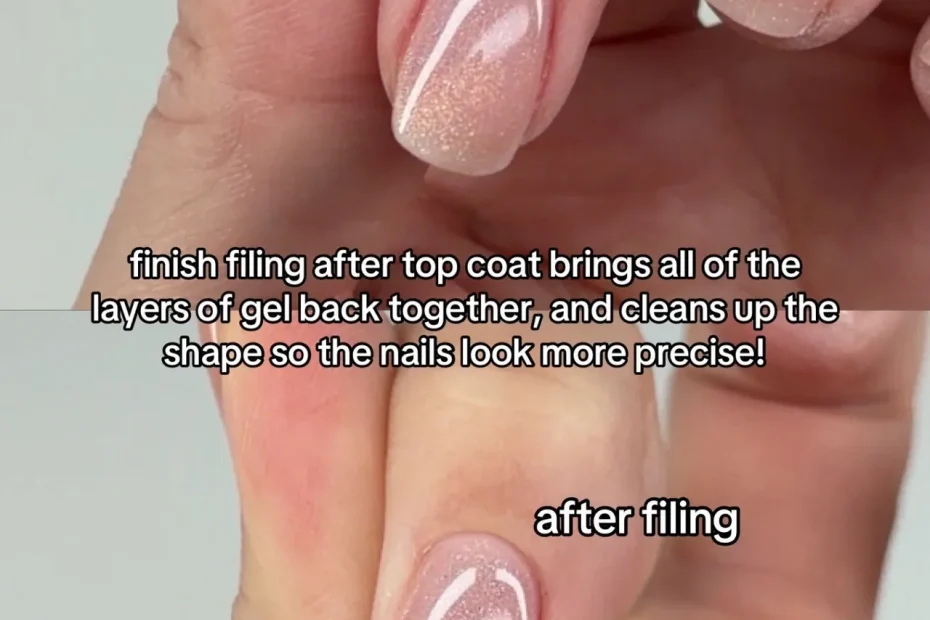Is it true that not filing the top coat can damage natural nails during gel removal
