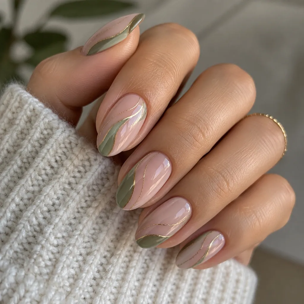Close-up of vibrant gel nails with an intricate design after a manicure service.