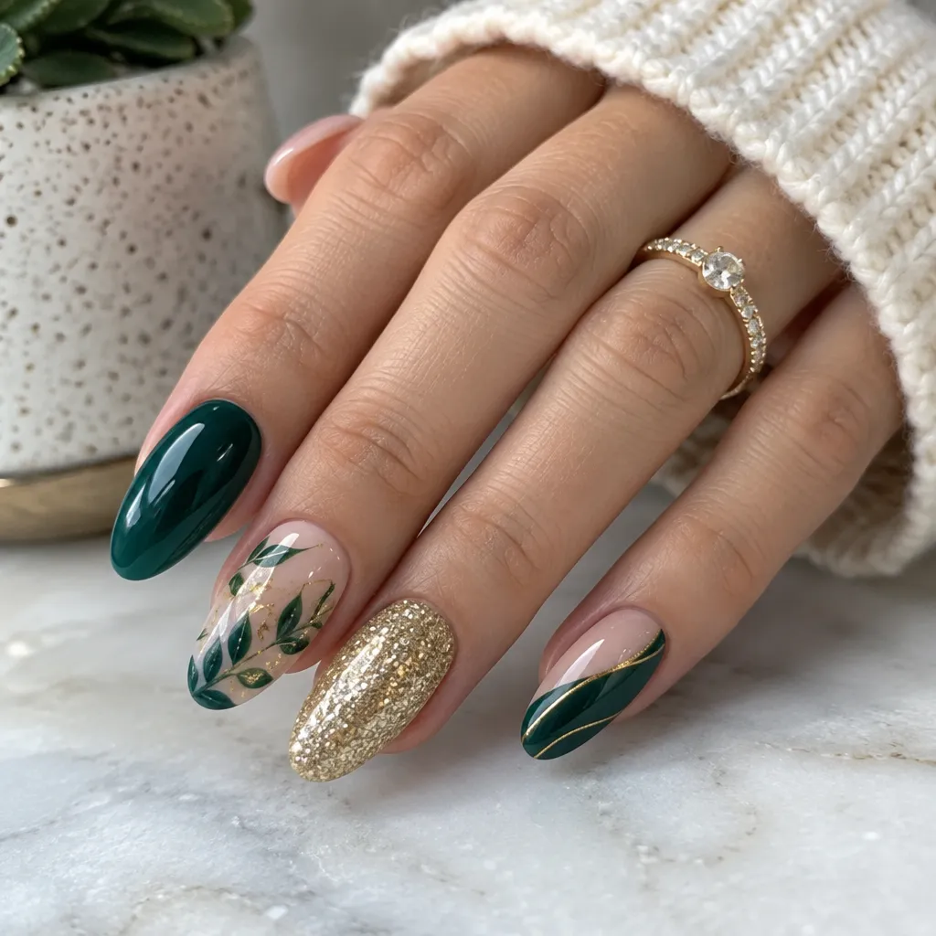 Vibrant dip powder nails with artistic design and colorful finishes