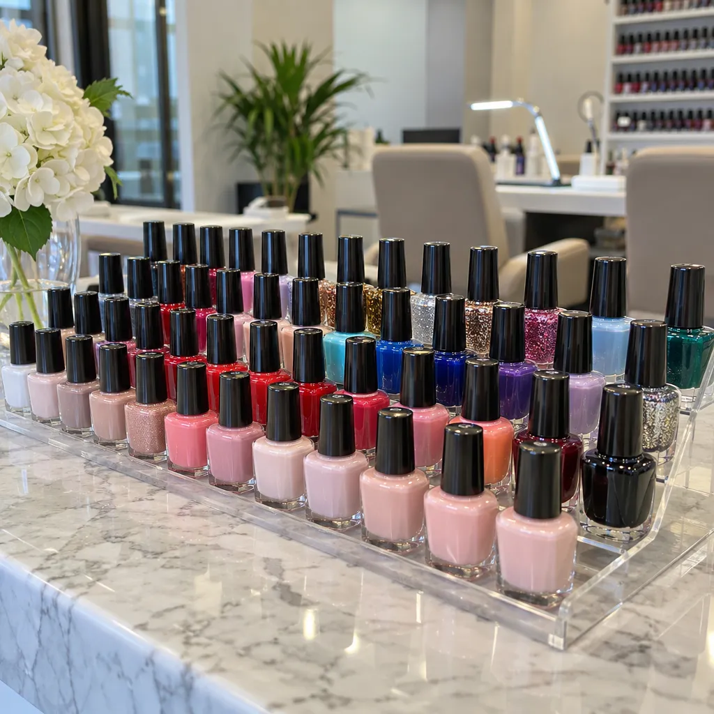 Variety of nail polish colors at Veneto Nails 281